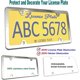 thumbnail image 2 of BGGTMO License Plate Cover Frame Clear Protector Chrome C, 2 of 3