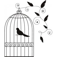 Rienda Libre Graphics - Decomural Vintage Bird Cage Ws-18627