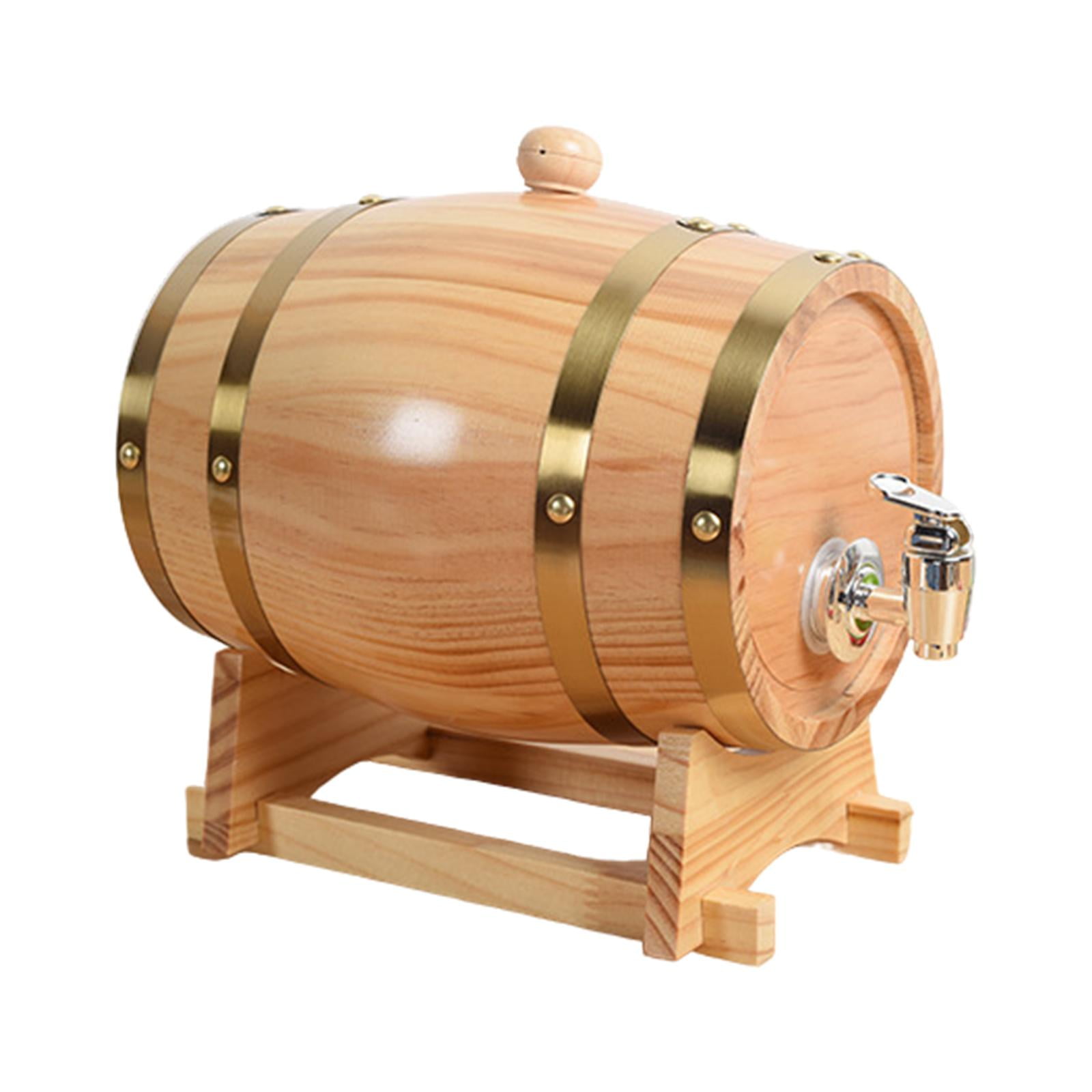 Magideal - Barril De Madera, Cubo De Vino, Regalo De Decoración, Vintage, Barril De Cerveza, Barril De Vino Para Almacenamiento De Brandy, Licores, Mesa Familiar Madera 3l
