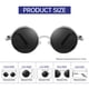 thumbnail image 5 of 1 par de gafas de sol polarizadas para hombre, protección UV, estilo gótico redondo para mujer, montura circular de metal., 5 of 8