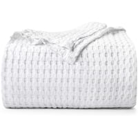Utopia Bedding - Ropa De Cama Blanket Utopia Con Forma De Gofre, 100% Algodón, 300 G/M², Color Blanco