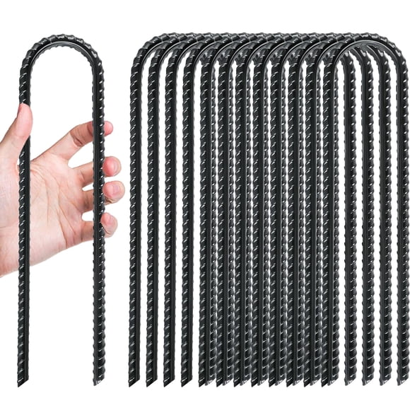 Estacas de viento Gtongoko para cama elástica, 12 unidades, 30 cm, acero galvanizado