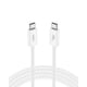thumbnail image 1 of Cable USB C a USB C de 2 m y 60 W para iPhone 17 Galaxy S25, color blanco, 1 of 8