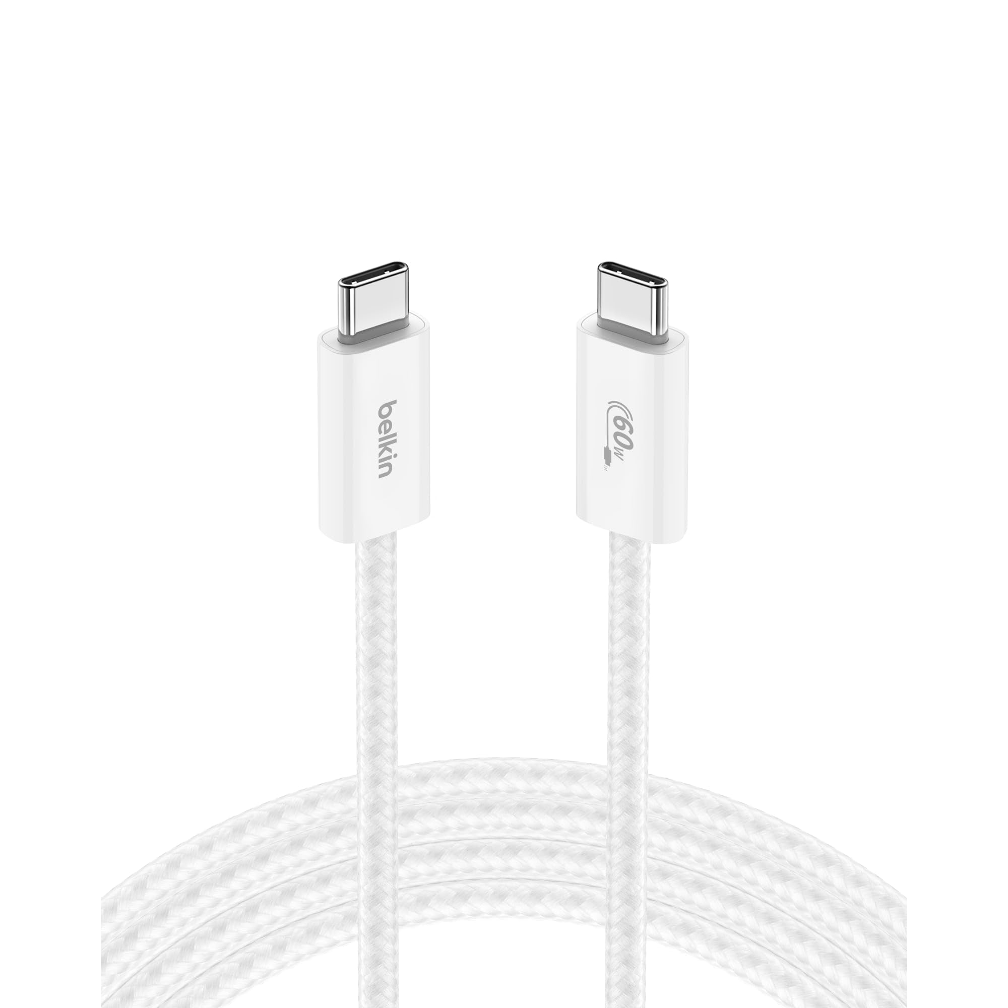 Belkin - Cable Usb C A Usb C De 2 M Y 60 W Para Iphone 17 Galaxy S25, Color Blanco