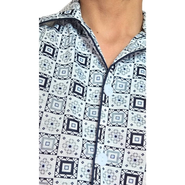 Pijama Hombre Verano Short Y Polera Con Botones 483