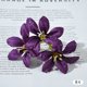 thumbnail image 1 of Xiao Hua 30 cabezas de flores artificiales moradas de 8 cm (3,15 pulgadas), 3 cabezas de lirios bifurcadas, ideales para arreglos florales, ramos de novia y decoración de fiestas., 1 of 3