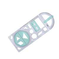 Magideal - Regla Geométrica Multifuncional Reglas De Dibujo Para Oficina Plantilla De Medición De Formas Múltiples Plantilla De Dibujo De Plantilla De Medición P Estilo B
