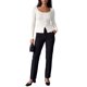 thumbnail image 2 of INSPIRE CHIC Camisas de Mujer Cuello Cuadrado Mangas Largas Botón Frontal Abertura Dobladillo Blusa Ajustada Capa Base de Punto Otoño Invierno Básico Salir Tops Mediano Blanco, 2 of 6