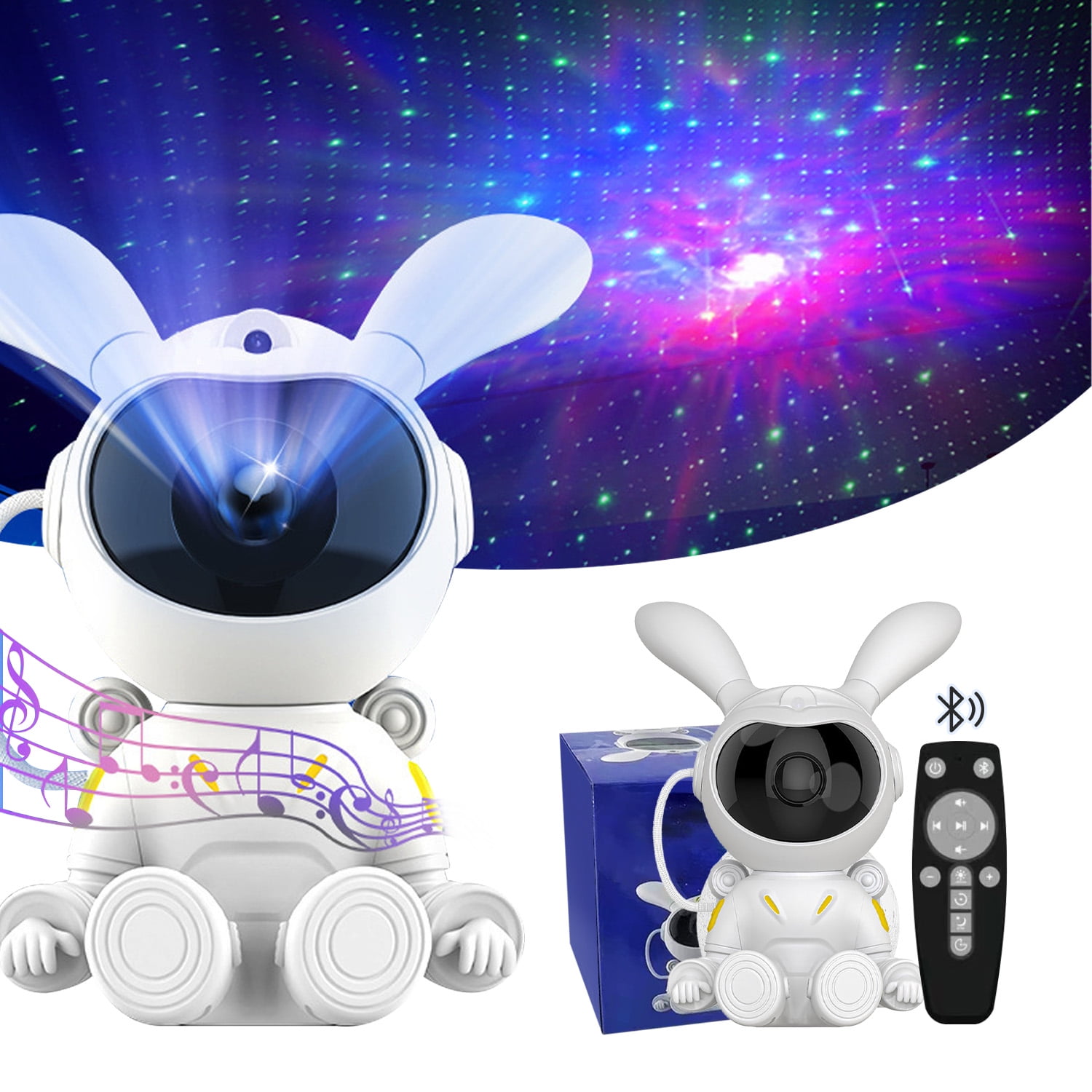 Vidita - Proyector Lámpara Luz Led Galaxia Astronauta Con Bluetooth