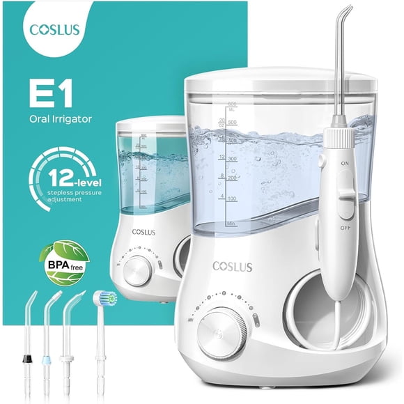 Irrigador Bucal Eléctrico COSLUS E1 12 Niveles 600ML