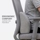 thumbnail image 5 of Cojín de Soporte Lumbar REGALWOVEN Almohada de Soporte para la Espalda de Algodón para Uso en Interiores con Diseño Ergonómico para Comodidad Gris Claro 17.7x7.5x11 pulgadas, 5 of 5