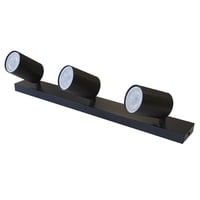 Foco Triple Dirigible Sobrepuesto Negro 3Xgu10 Megabright Negro 48