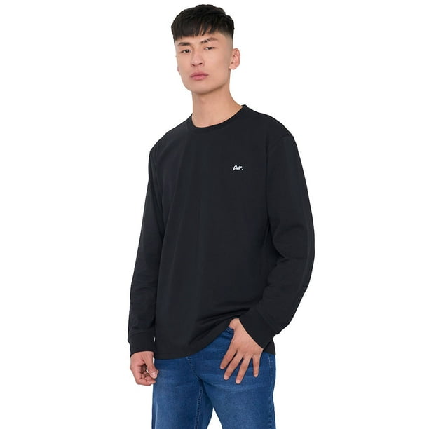 Polera Hombre M/L Negro Corona