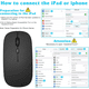 thumbnail image 2 of Mouse Inalámbrico Bluetooth Recargable con 2.4GHz – Conexión Dual, Silencioso, Ergonómico, Para Tablet, Laptop o PC – Color Negro, 2 of 7