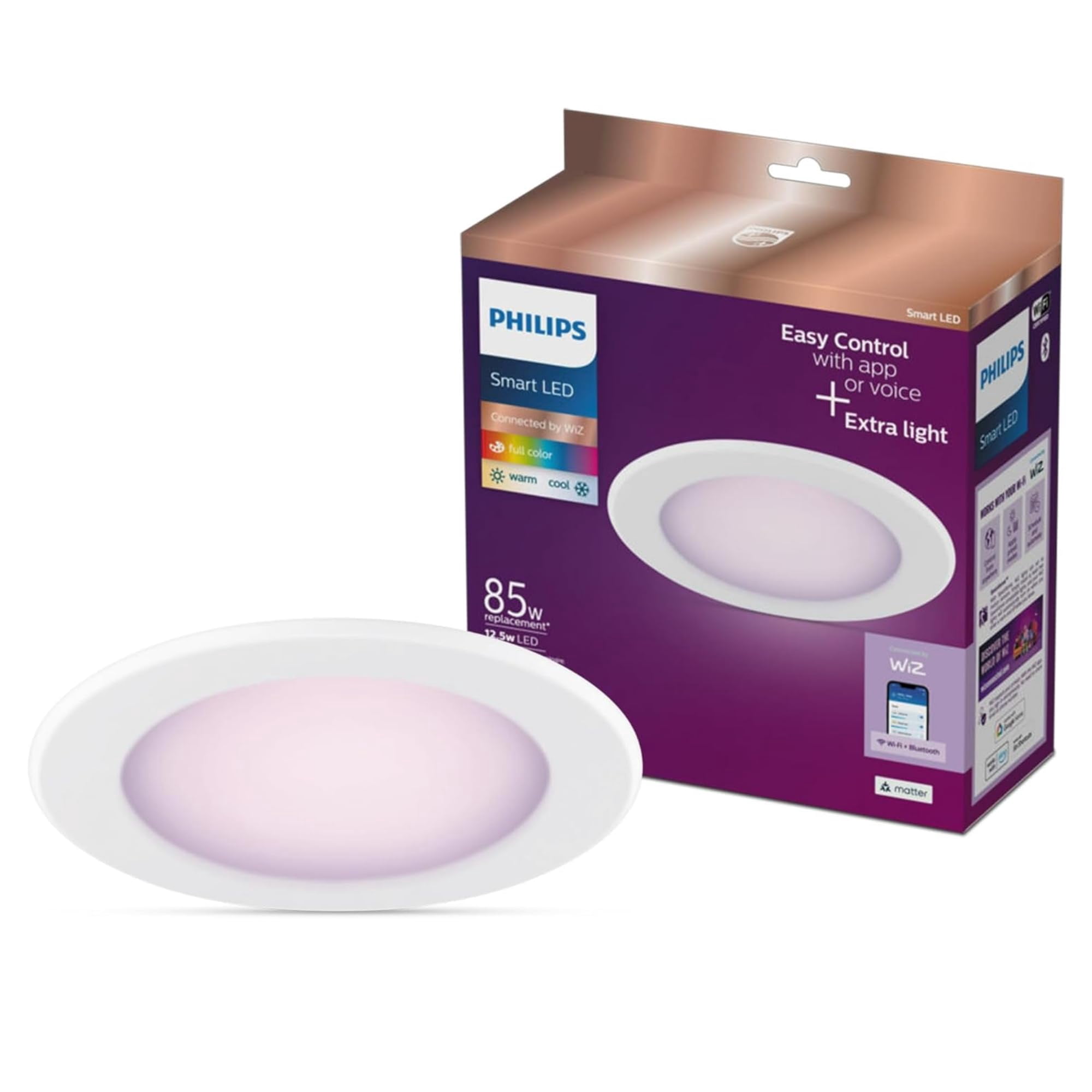Philips Led - Lámpara Led Inteligente Con Wi Fi Led Philips Color Y Sintonizable Blanco