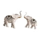 thumbnail image 1 of Pareja De La Suerte Elefantes Estatua Animal Estatuilla Escultura Decoración Para Oficina Blanco, 1 of 5