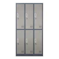 Prochef - Locker Casillero Metalico 3 Cuerpos 6 Puertas