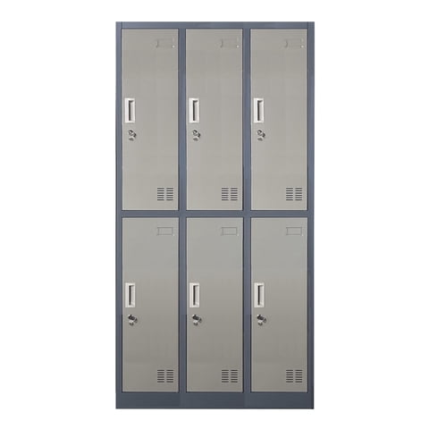 Prochef - Locker Casillero Metalico 3 Cuerpos 6 Puertas