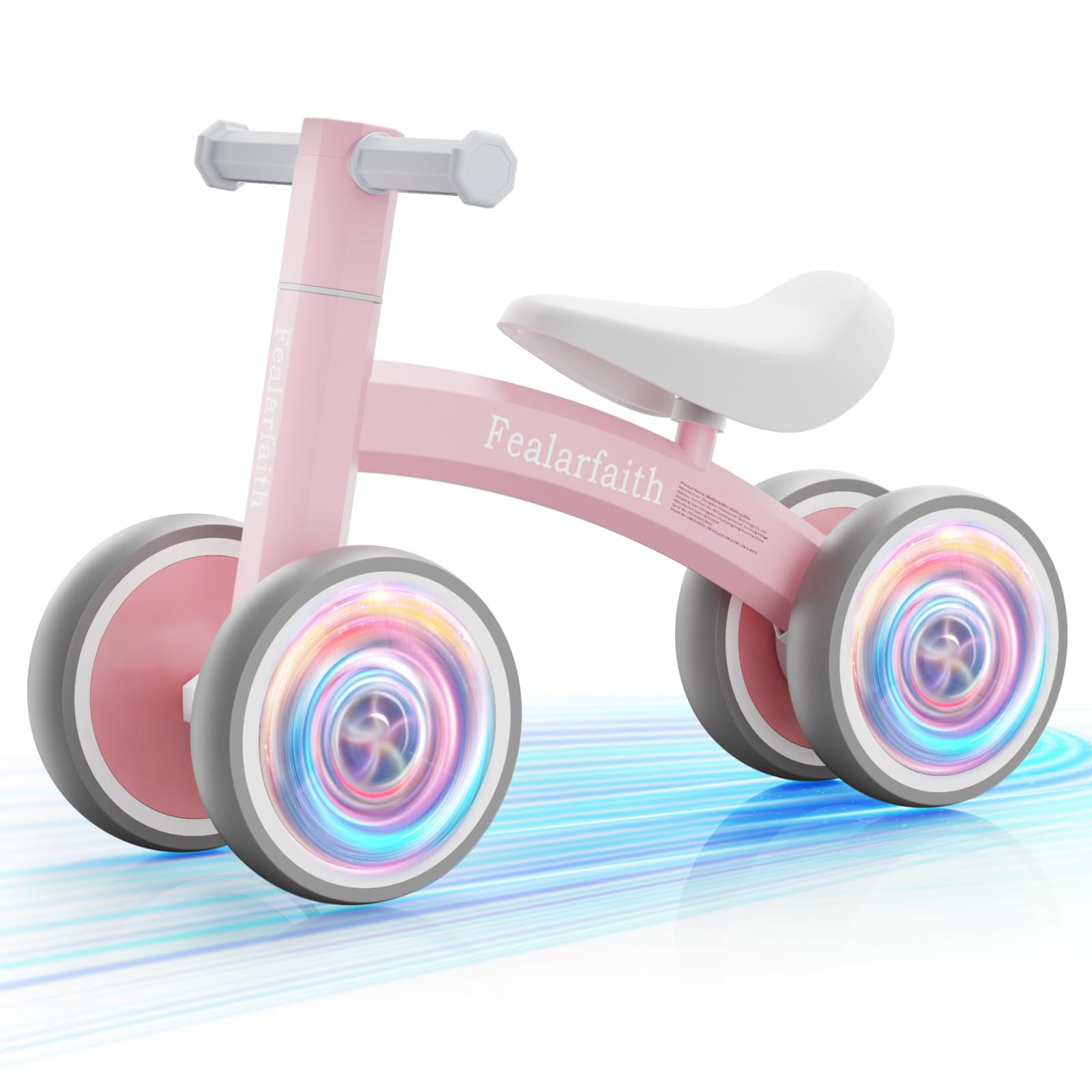 Bicicleta Balance Fealarfaith Para 10 A 36 Meses Con 4 Ruedas Iluminadas