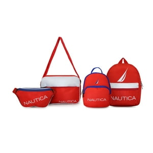 Pack Nautica Mochila Parvus Y Orión + Banano Kappa + Bolso Perseo Rojo