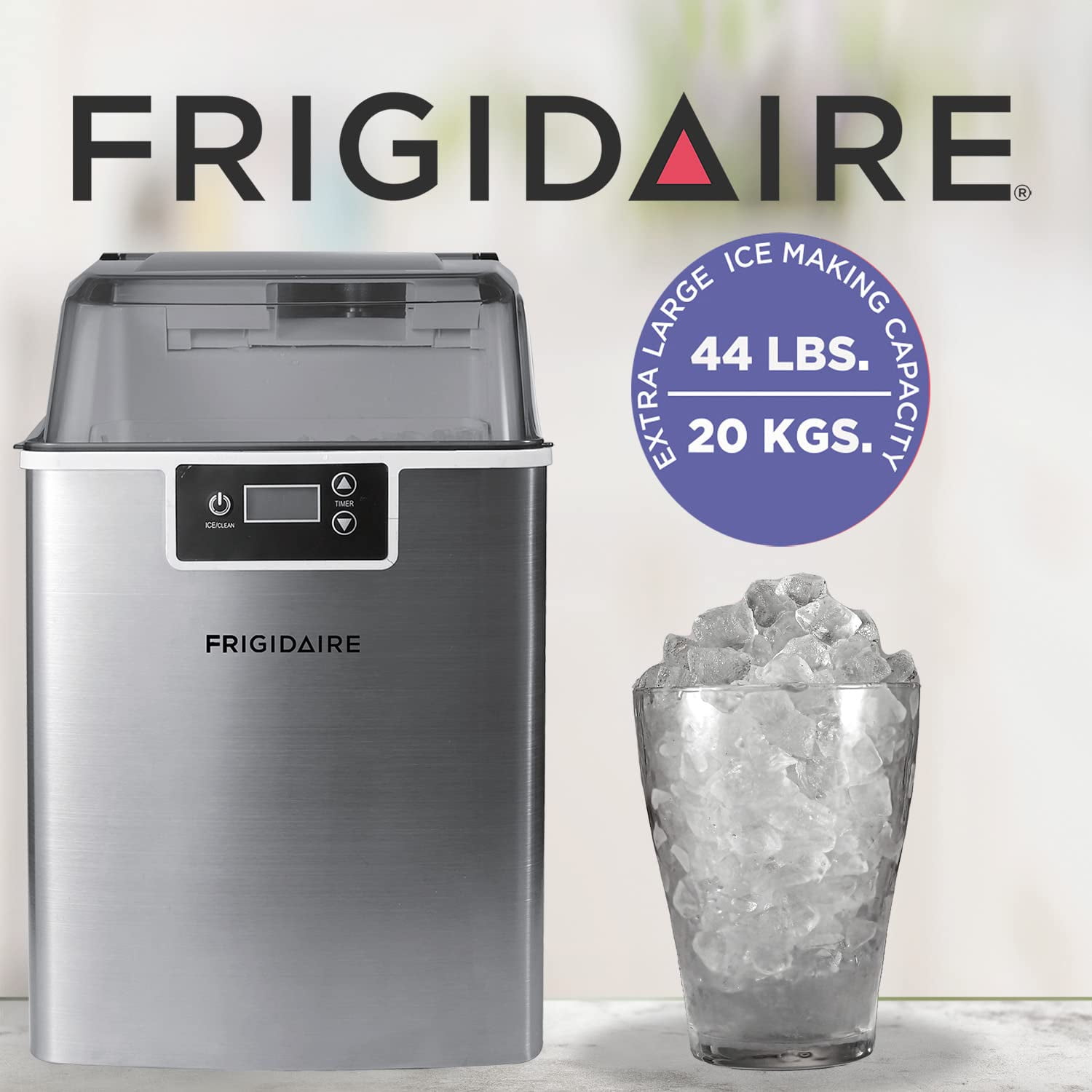 Máquina De Hielo Frigidaire Para Encimera, Crujiente Y Masticable Nugget V2