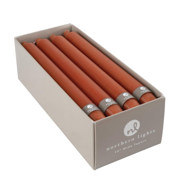 Velas Northern Lights 25 cm color terracota - Pack de 12