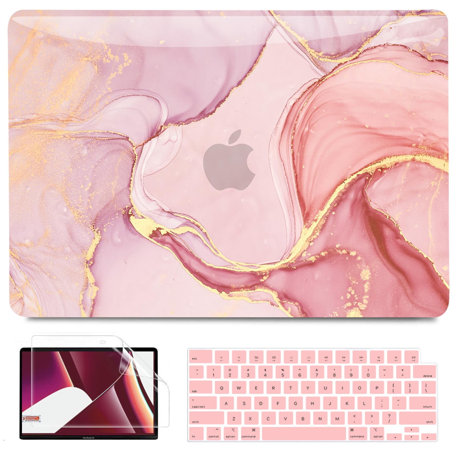 Belk - Kit De Fundas De Mármol Para Macbook Pro 14 Pulgadas 2021 2025 Color Rosa