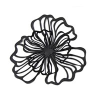 Magideal - Decoración De Pared De Hierro, Decoración Colgante De Pared Floral, Decoración De Oficina En El Hogar, Decoración De Pared Moderna, Arte De Pared De M Negro Pequeño