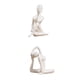 thumbnail image 2 of 2 Piezas Cerámica Yoga Figura Ornamento Estatua Escultura Zen Jardín Escritorio Decoración, 2 of 3