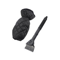 Magideal - Quitahielos Retráctil Para Parabrisas De Coche Con Guante, Herramienta Para Quitar Nieve, Resistente Para Coches, Camiones Y Todoterrenos, Ajustable, Guante Negro