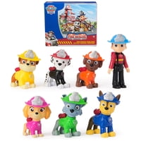 Paw Patrol - Pack De 7 Figuras De Acción Del Equipo De Bomberos De La Patrulla Canina
