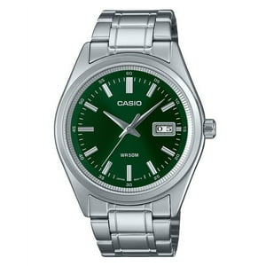 Reloj Casio Standard Análogo Acero Inoxidable Esfera Verde Cuarzo Mtp-B180D-3Av Para Hombre