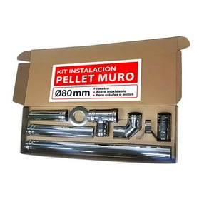 Genérico - Kit Instalación Estufa A Pellet Inox Muro 80Mm