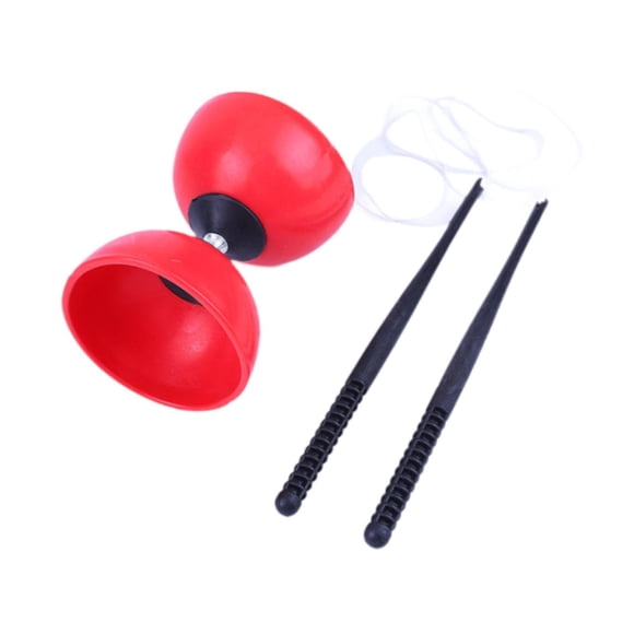 Juego De Yoyo Y Diábolo Chino, Juguete De Malabarismo Portátil Para Adultos, Niños Y Principiantes, Color Rojo S