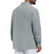 thumbnail image 3 of Camisas de Lino con Botones de Manga Larga y Bloque de Color con Encaje para Hombre M Gris, 3 of 5