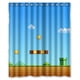 thumbnail image 1 of Cortina de ducha divertida del juego Super Mario, juego de cortina de baño con ganchos, tamaño 60 x 72 pulgadas, 1 of 3