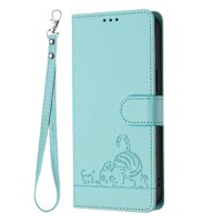 Funda Tipo Cartera Foxdock Para Samsung Galaxy A20S Con Soporte, Ranuras, Rfid, Diseño De Gato
