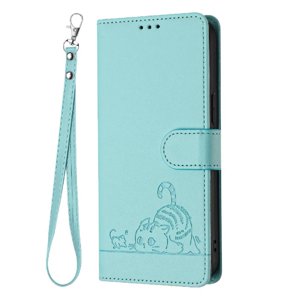 Funda Tipo Cartera Foxdock Para Samsung Galaxy A20S Con Soporte, Ranuras, Rfid, Diseño De Gato