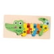 thumbnail image 4 of Rompecabezas De Animales De Madera Coloridos Rompecabezas De Números De Cocodrilo De Madera Para Regalos De Niños, 4 of 5