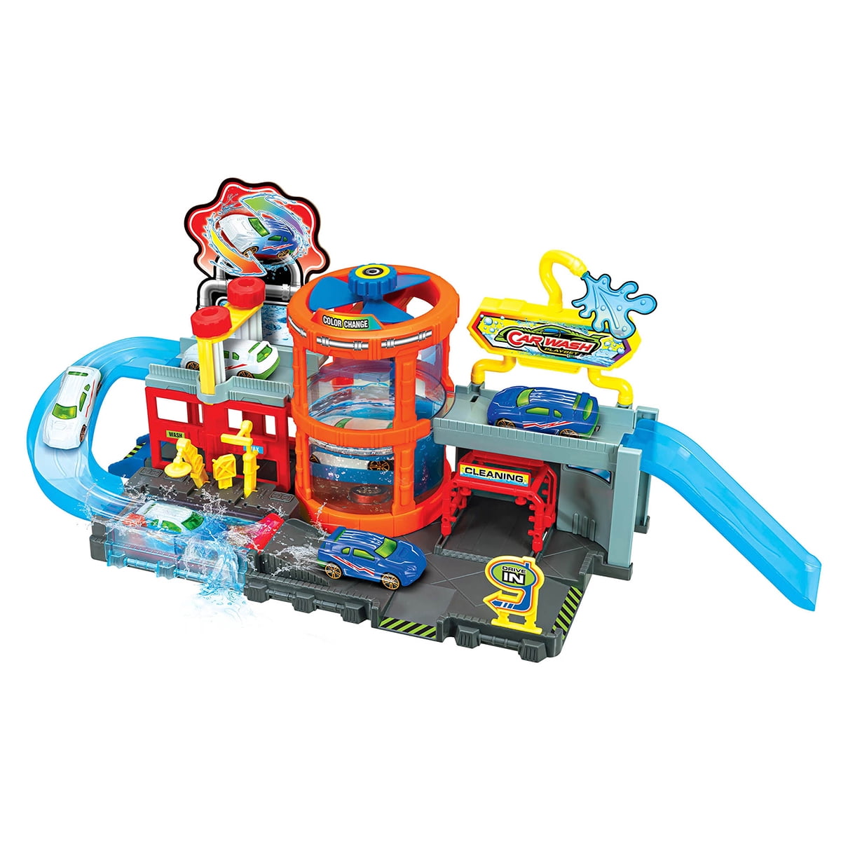 Suntoys - Lavadero De Autos Mágico – Playset Con Cambio De Color Para Niños