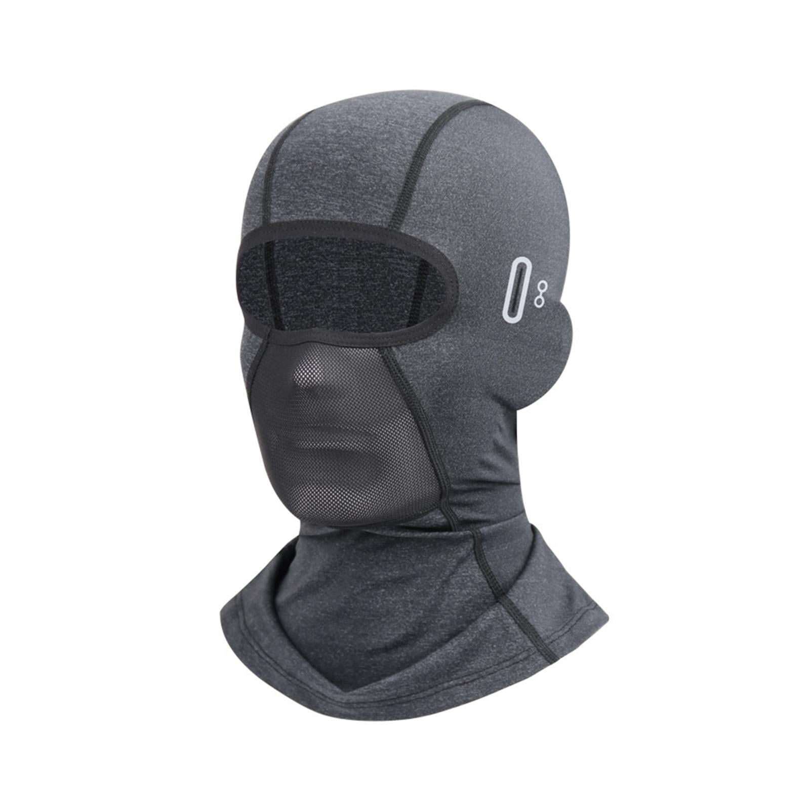 Magideal - Pasamontañas Máscara Facial Máscara De Esquí Refrigeración De Verano Cubierta Facial A Prueba De Polvo Para Montar En Motocicleta Ciclismo Calentador Gris