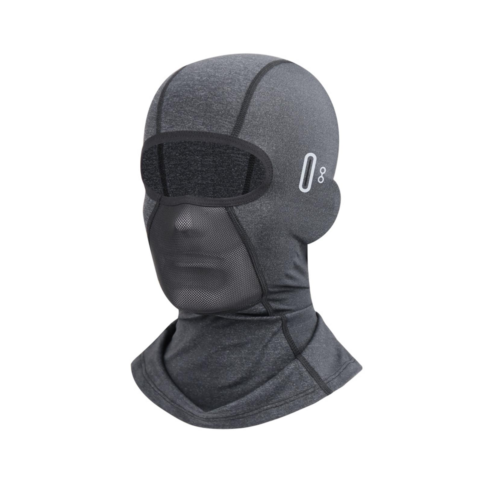 Magideal - Pasamontañas Máscara Facial Máscara De Esquí Refrigeración De Verano Cubierta Facial A Prueba De Polvo Para Montar En Motocicleta Ciclismo Calentador Gris