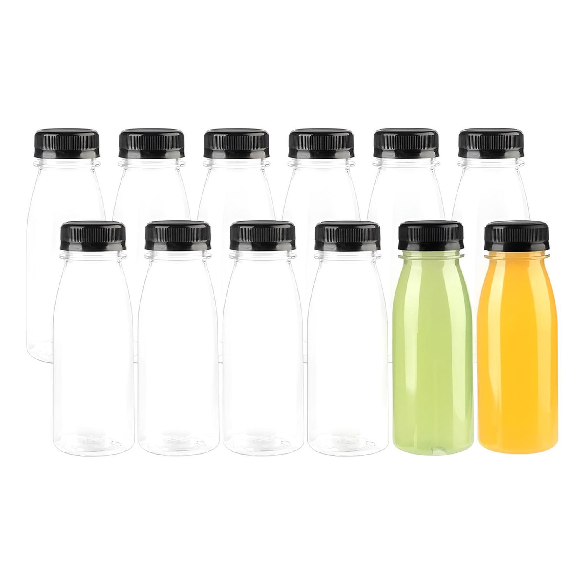 Pasteleriuscl - 12 Botella Plasticas Transparentes Botellas Con Tapa 300ml Trasnparente