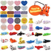 Juego De Minifiguras De Animales Impresas En 3D Aousin Para Niños, 24 Piezas