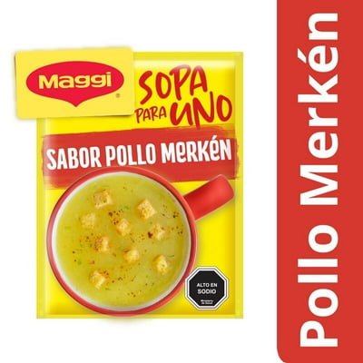 Sopa Para Uno Sabor Pollo Merkén Sobre 16 G Maggi