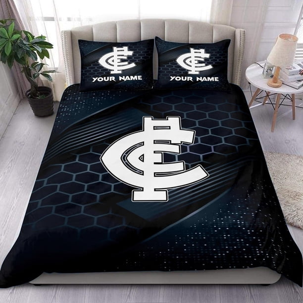 Carlton Blues AFL Bedding Set Duvet Cover Set Double Queen Kid Men Gift 3#3-Piece Bedding Set