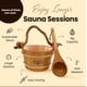 thumbnail image 3 of Juego De Cubos Y Cucharones Para Sauna Madera De Cedro Rojo Capacidad De 4 Litros, 3 of 7