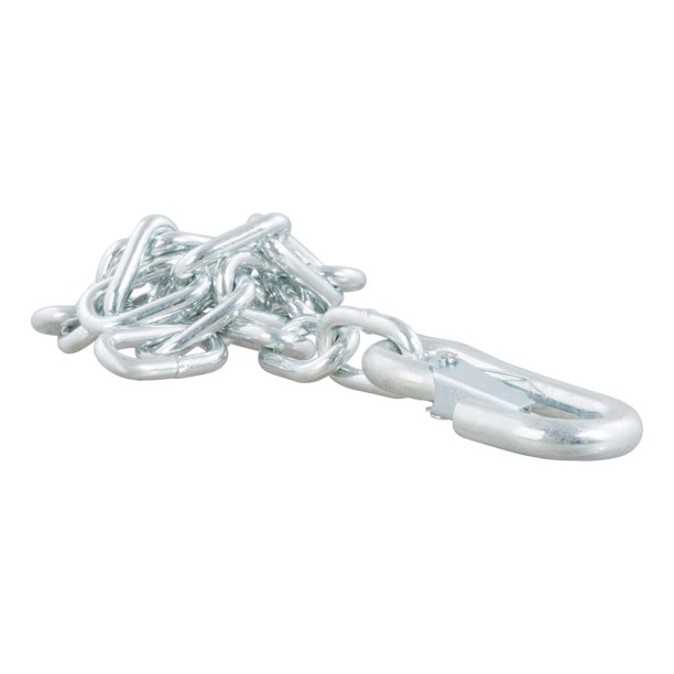 Cadena de seguridad para remolque CURT 80313 de 27 pulgadas con gancho a presión de 7/16 pulgadas