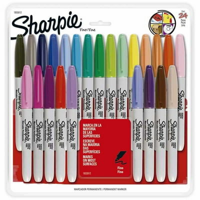 Pack 24 Marcadores Permanente Color Burst Punta Ultra Fina 1 Un Sharpie