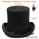 thumbnail image 2 of Sombrero de Copa Negro de Lana GEMVIE "Mad Hatter" 17 cm, 2 of 7
